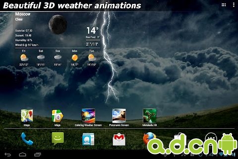 多彩天气动态壁纸 v1.1_coloring weather scree