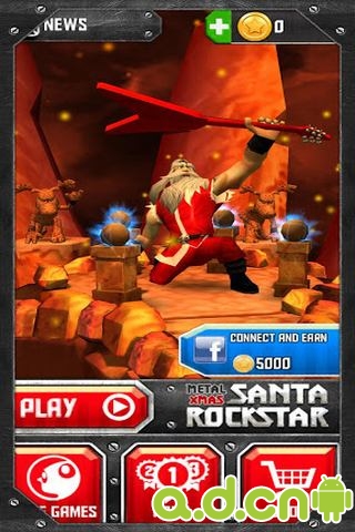 安卓圣诞主题精品游戏《圣诞老人摇滚明星 Santa Rockstar》
